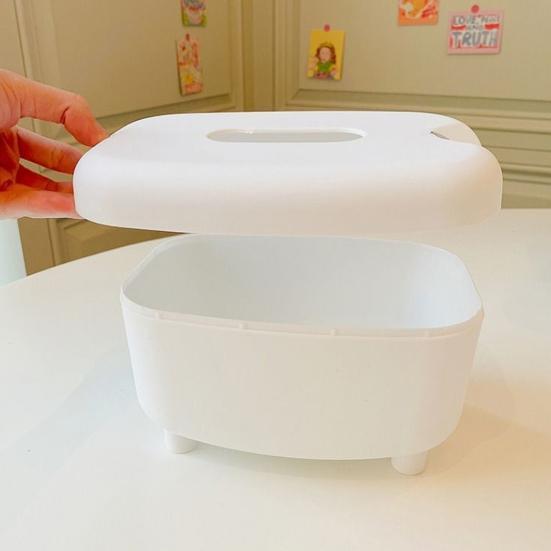 Cow Tissue Box Cover Large Capacity Universal Multifunctional Desktop Lovely Cow Shape Tissue Paper Case with Toothpick Dispenser