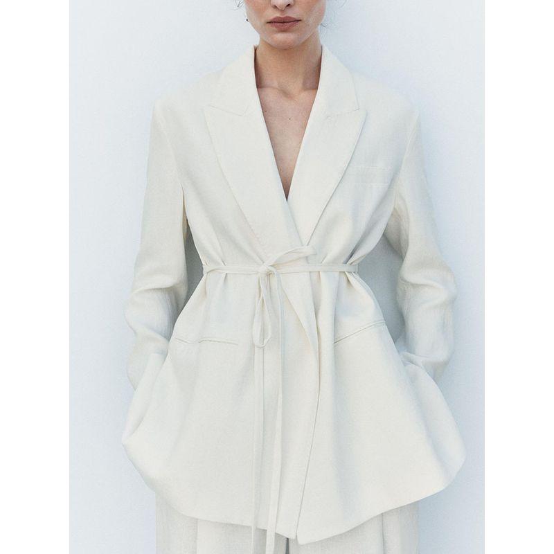 Za2025 Spring New Women Clothes Temperament Blazers 2464586 Loose Comfortable Pleated Pants 2420586