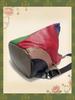 European & American Style Women's Colorful Patchwork Leather Anti-theft Backpack with Double Straps and Lock Buckle