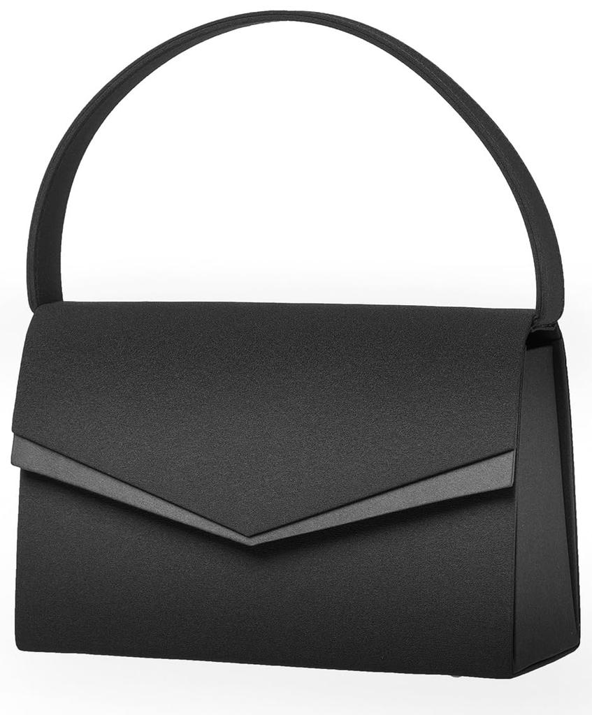 Gruina Black Formal Bag, Lightweight, Black, Perfect for Weddings, Funerals, Entrance Ceremonies, Graduations, Funerals, and School Events (Black A)