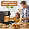 Air Fryer 10L, Large Capacity Oil-Free Air Fryer Oven, 1800W Digital Touchscreen, 8 Preset Cooking Functions, Viewing Window & Interior Light