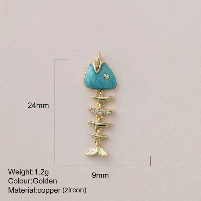 Eco-friendly Colored Enamel Fish DIY Charms Jewelry Making Accessories for Earrings Bracelet Necklace Craft