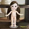 1 Set Cute 1/8 Doll 3D Real Eye 13 Joint Movable Cute 16-17Cm Doll With Different Expressions Girl Toy