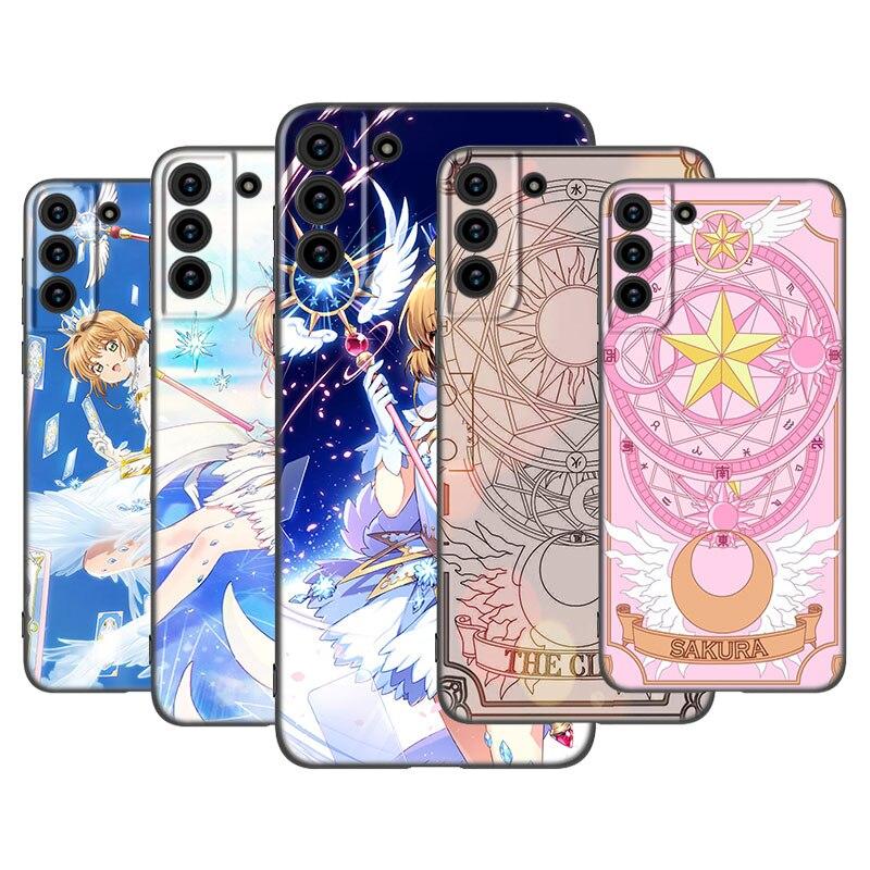 

Чехол для телефона Card Captor Sakuras Anime для Samsung Galaxy S22 S21 S20 Ultra FE S10 Lite 5G S10E S9 S8 Plus из мягкого ТПУ черного цвета