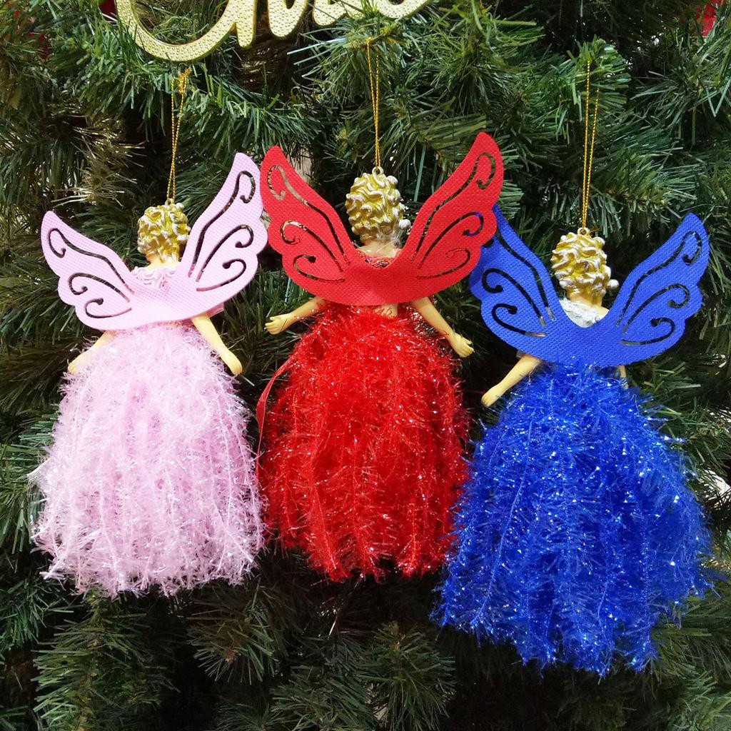 Three-Dimensional Angel Lace Ornament: Creative Christmas Tree Decoration.