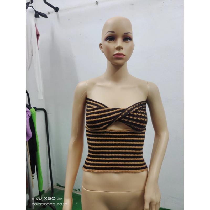 Frühlings- und Sommer-Damenpullover Gestrickte Neckholder-Tops und trägerlose Westen