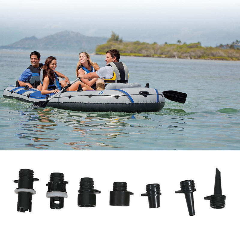 7Pcs Air Valve Adaptor for SUP Board Inflatable Pump Adapter Paddle Boat Kayak Air Valve Pump Connector Tire Air Compressor Kit