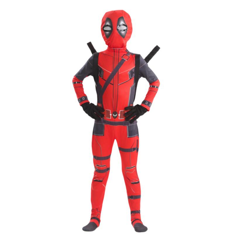 Deadpool Einteiler Bodysuit Kostüm für Kinder & Erwachsene - Halloween Cosplay Outfit