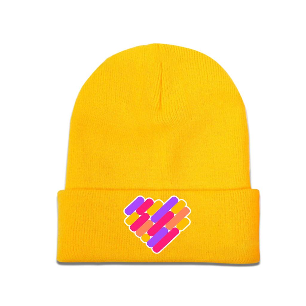 

Логотип приложения Likee Likee Heart Радуга Граффити Вязаная шапка Шапочки Осенне-зимние шапки Теплая модная кепка унисекс для женщин унисекс One Size