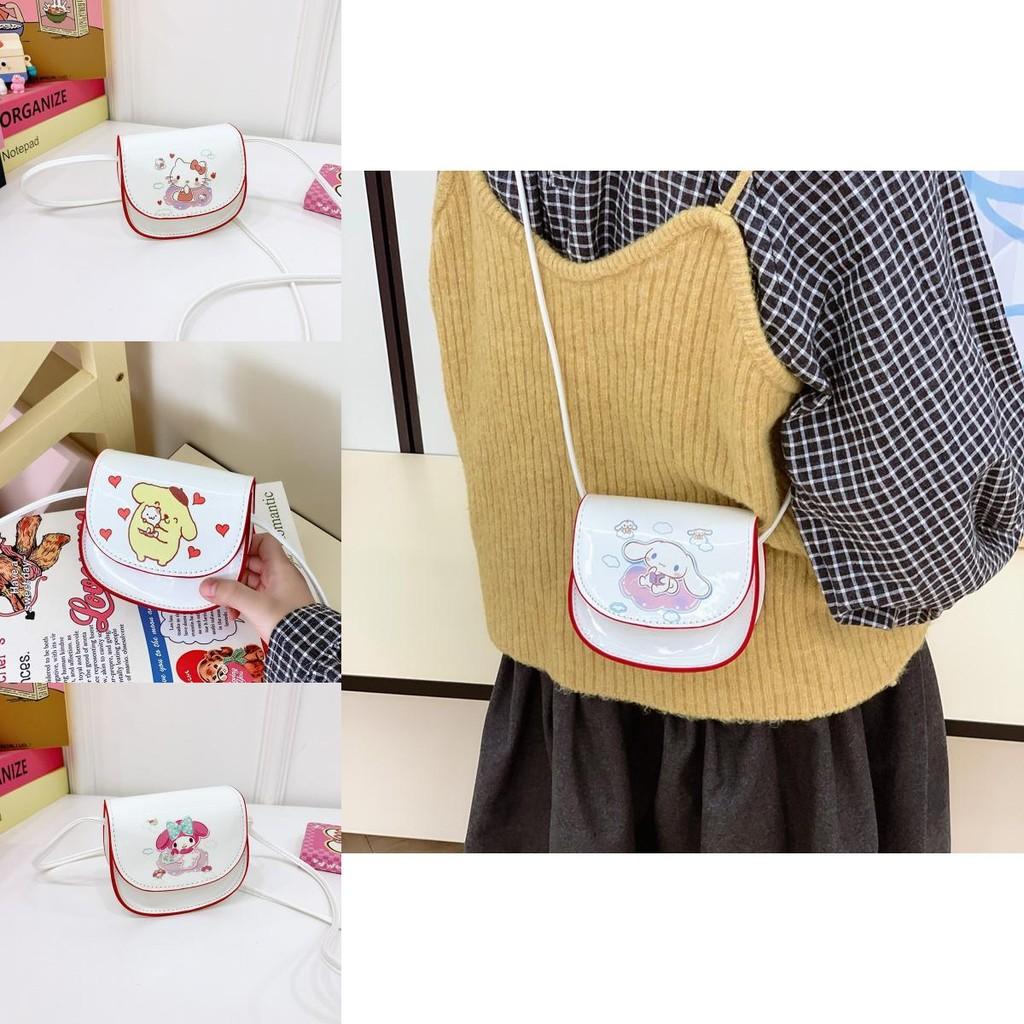 My Melody Pompompurin Cinnamoroll Kids Cartoon Animal Mini Purse With Pu Material For Daily Use