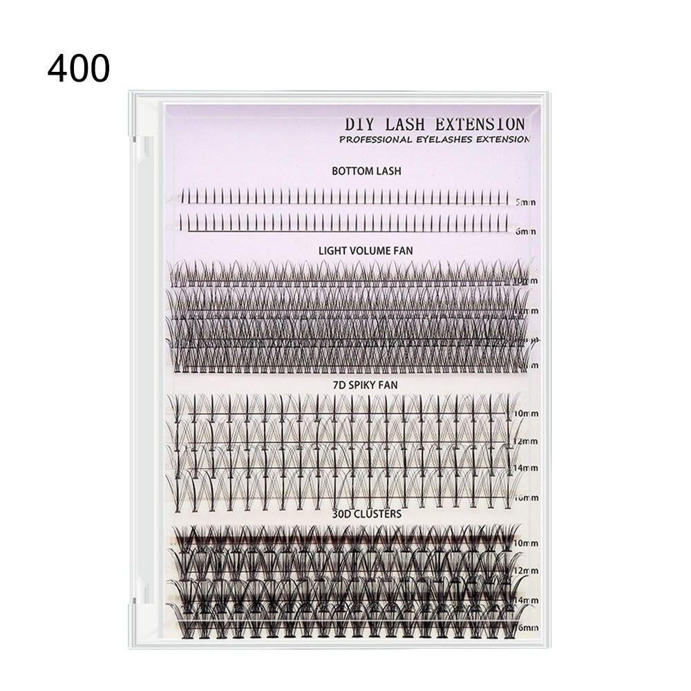 

Набір для нарощування вій змішаного розміру 5-16 мм, нижні вії для самостійного нанесення вдома 400-Kit