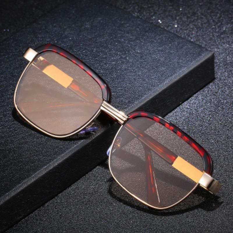 

Солнцезащитные очки Eyebrow Large Frame Retro Driver Glass Glass Stone Mirror