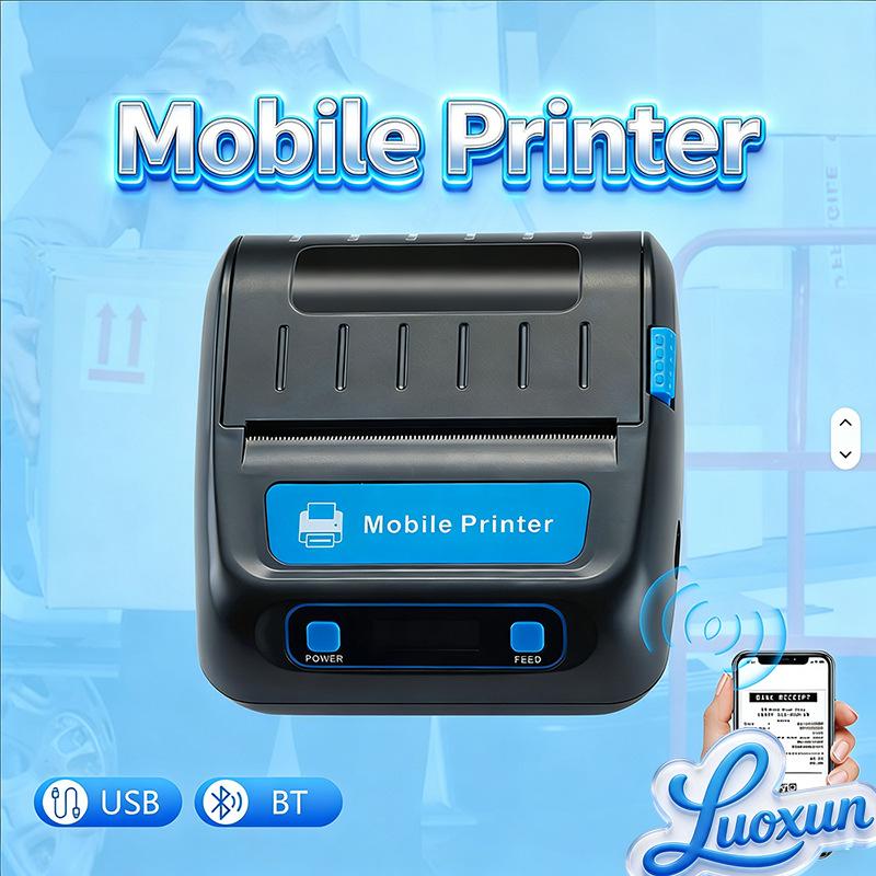 

80MM Portable All-in-One Label and Receipt Printer with Multiple Features