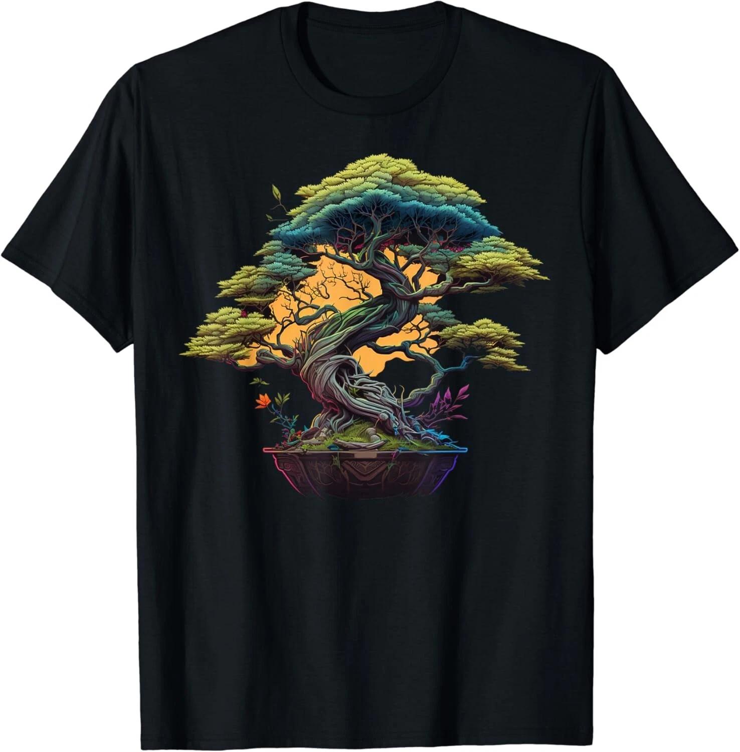 Bonkei Miniature tree on Japanese Bonsai Tree Gift Unisex T-Shirt 4XL