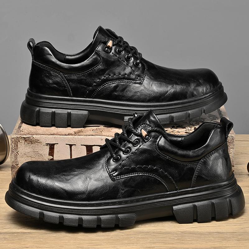 Genuine Leather Male Sneakers Classic Business Mens Casual Shoes Handmade Work Office Lace-up New Arrival Formal Dress Footwear