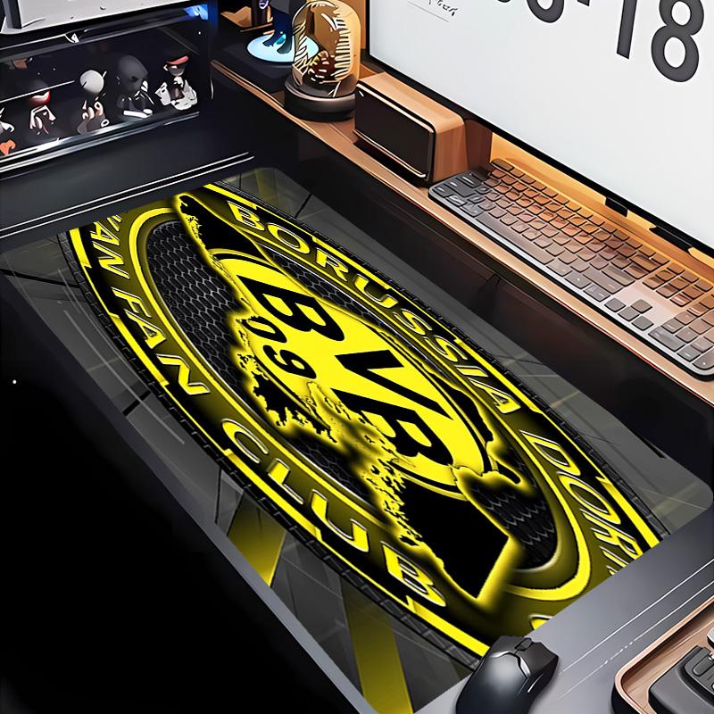 Borussia Dortmund Theme Premium Non-slip Mouse Pad with Stitched Edges,Durable Rubber Material,for Desktop & Gaming Great Gifts