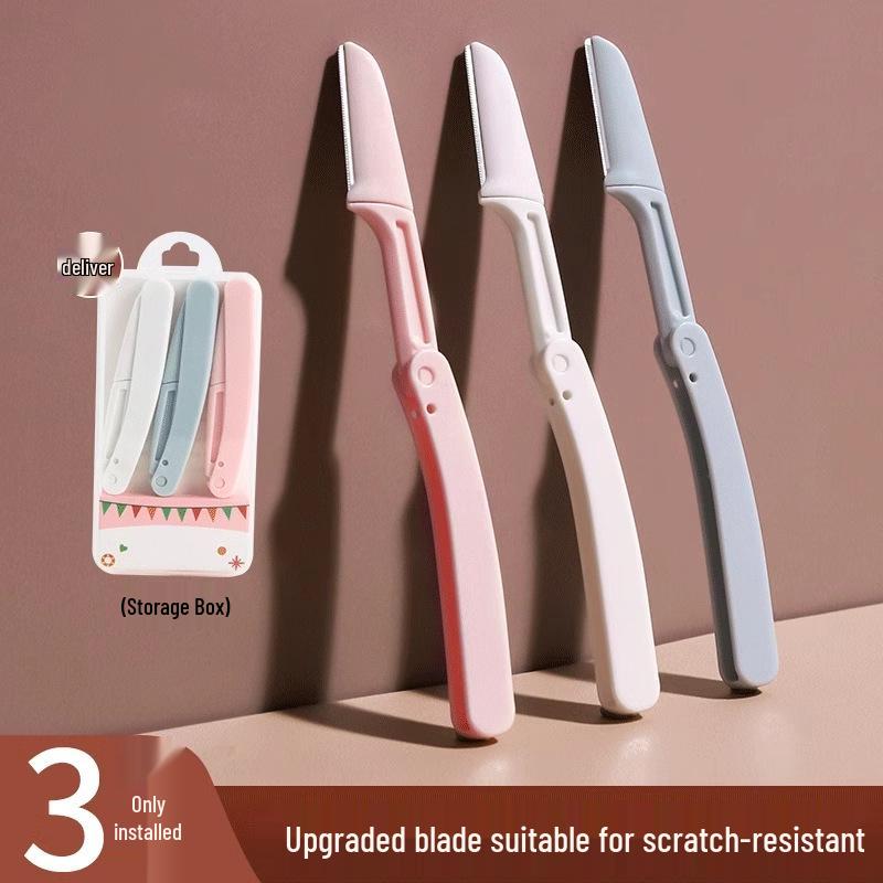 2025 New Folding Eyebrow Razor - Safe & Beginner-Friendly, Unisex Shaving Blade Full Set