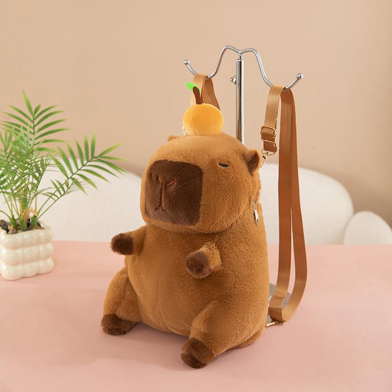 New Backpack Kapibara Plush Doll Cute Children's Bag Creative Capybara Doll Backpack Gift