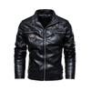 Veste en cuir pour homme, combinaison de moto et veste en cuir velours