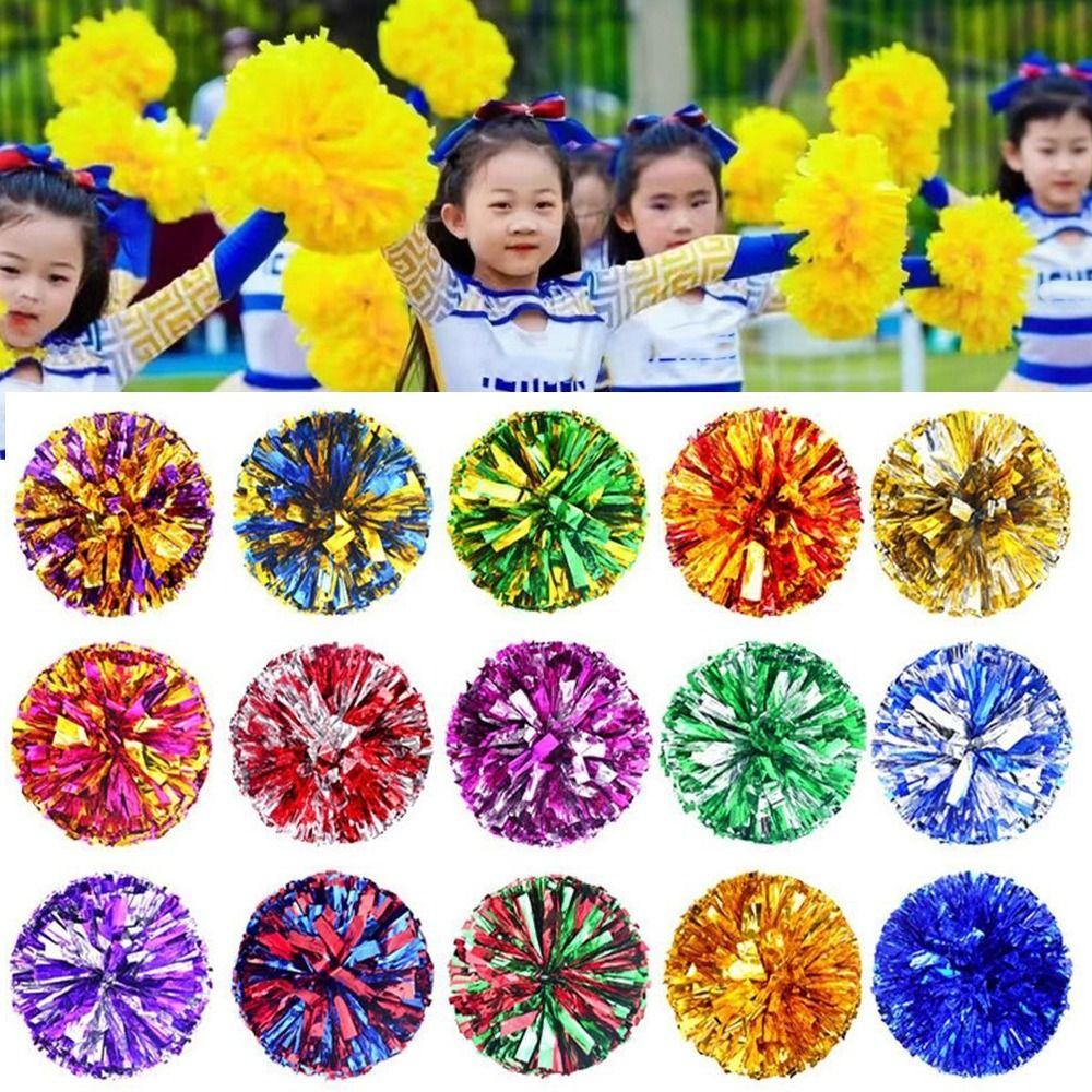 Multicolors Kids Game Pom Poms 25cm Cheering Ball New Sports Match Vocal Ball  Club Supplies