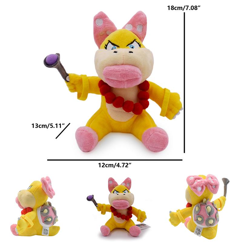 Super Mario Bros Plyšové Hračky Wonder Bowser Jr Meowser Lemmy Iggy Bowser Anime Vypchaté Kreslené Peluche Bábiky Detské Darčeky