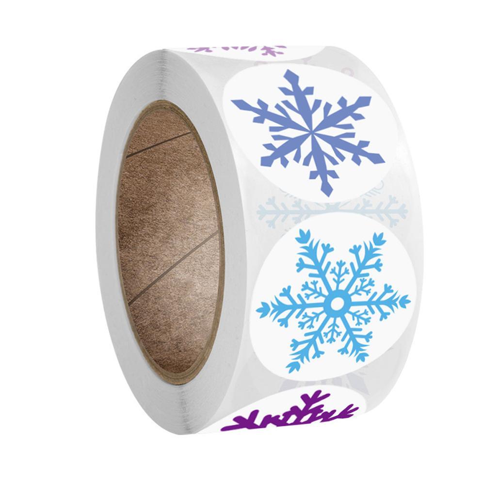 100-500Pcs High-Standard Snowflake Superior-Grade Merry High-Standard Christmas Premium-Quality Stickers Candy First-Class Bag Premium-Quality
