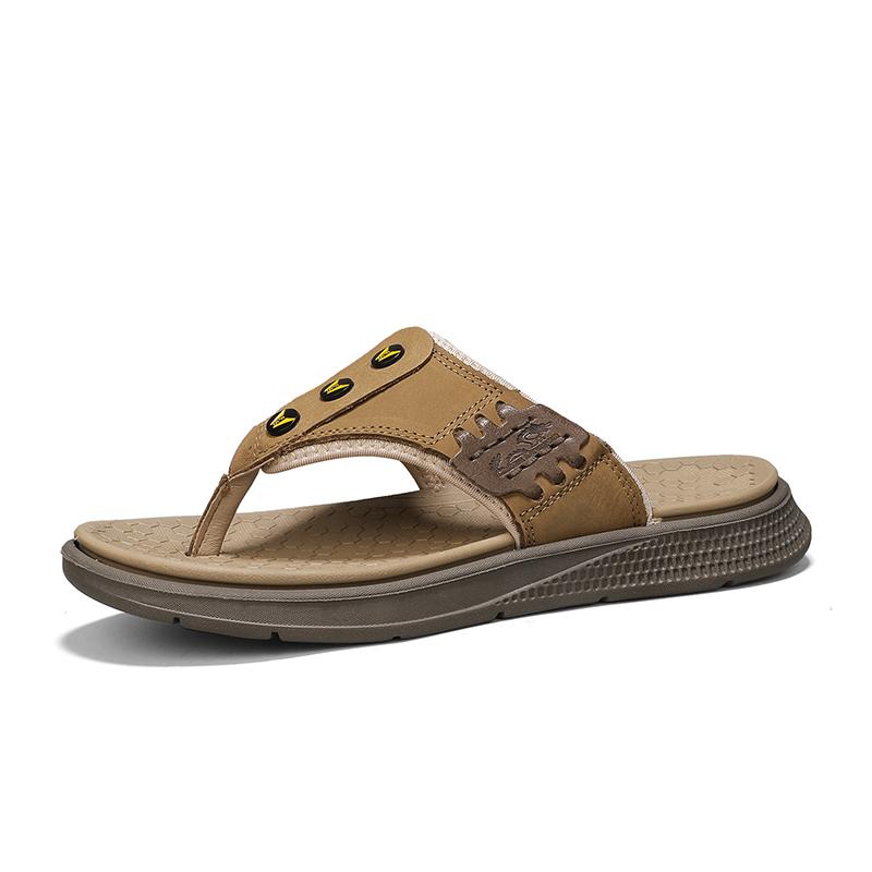 

Мода 2024 Лето Мужские шлепанцы Массажные тапочки с гранулами Удобные пляжные сандалии Мужская повседневная обувь Уличная обувь для ванной 44 коричневый
