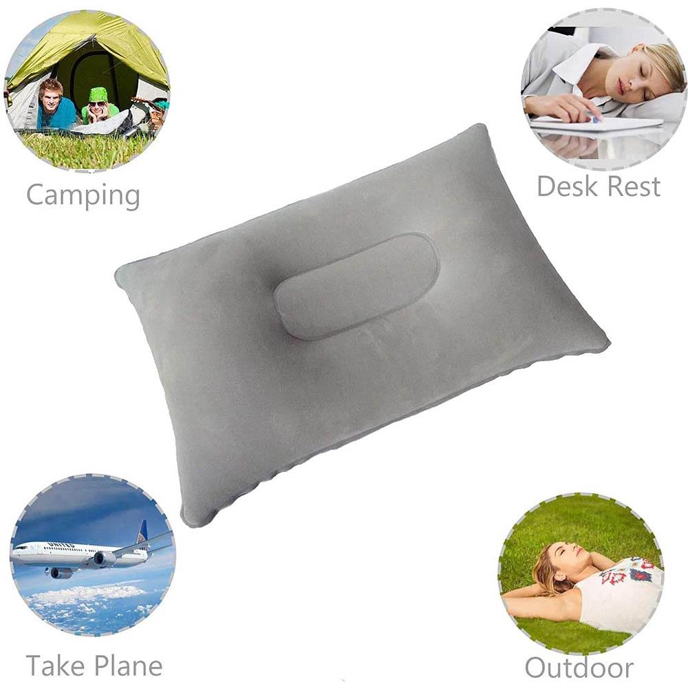 Inflatable Travel Pillow Portable Air Pillow for Camping Hiking Home Office Napping Sleeping Neck Waist Lumbar Support