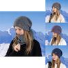 Womens Knitted Hat And Neck Warmer Set With Fleece Lining For Winter Cold Weather