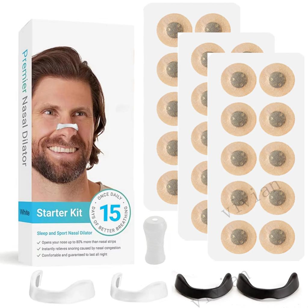 Nasal Dilator Sleep Nasal Strips Nose Breathe Better Magnetic Nose Clip Sports Nasal Strips Breathing Starter Kits Anti Snoring