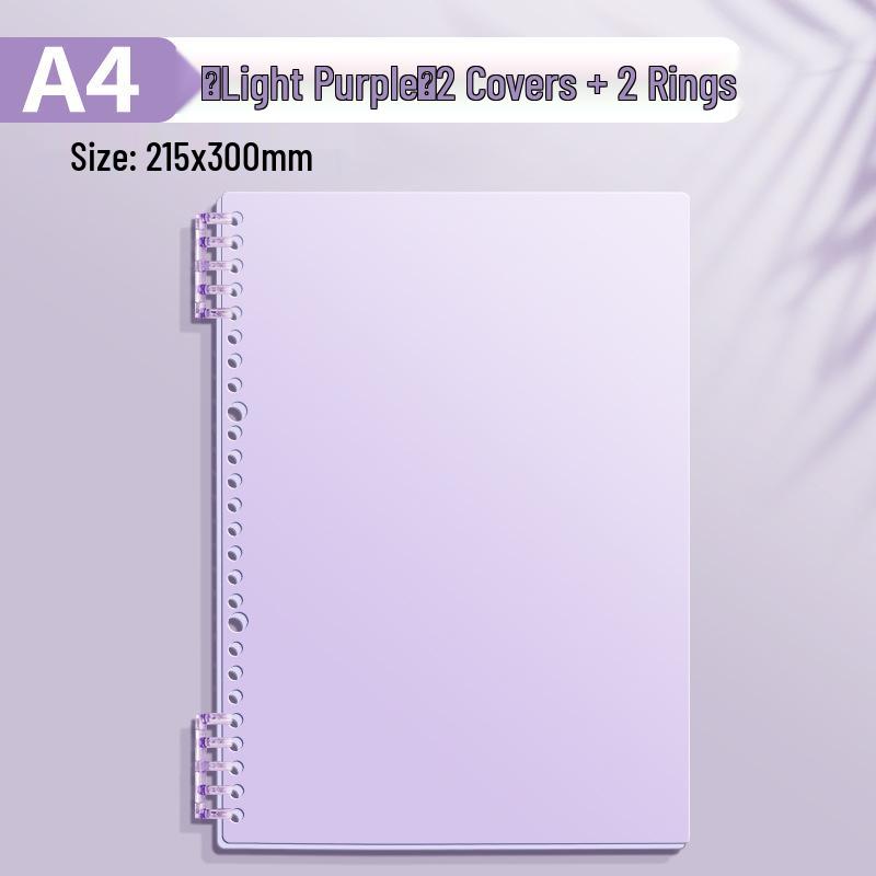 A4 Soft Cover Loose-Leaf Binder, B5 Ring Clip, Coil Binding, Hole-Punched, Notebook Shell (Ring Clips Sold Separately)