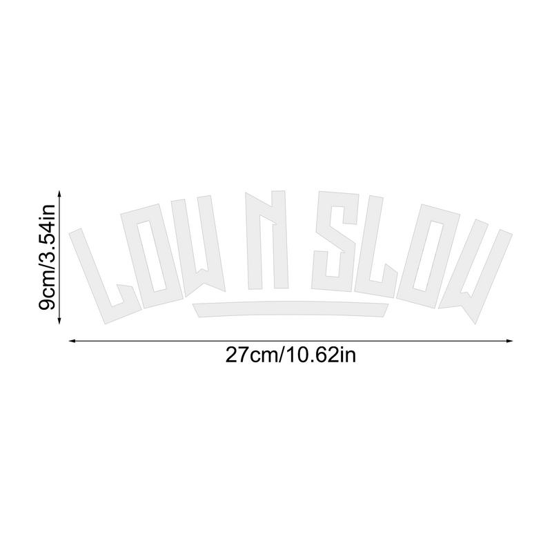 Low N Slow sticker voor auto, grappige sticker met opdruk, veiligheidssticker voor autorijden, reflecterende sticker, waterdicht, duurzaam voor de achterruit.