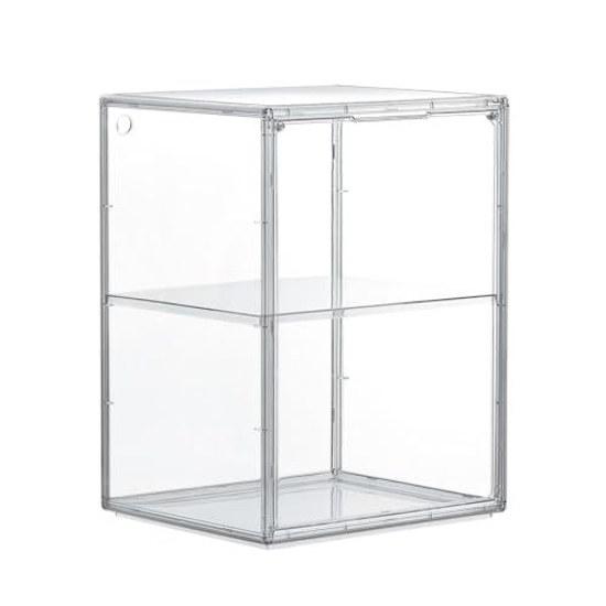 Hachiban-ya Figure Case Storage Transparent Display Magnetic Door Collection Stackable Width 29.2cm Depth 25cm Height 40cm Clear One