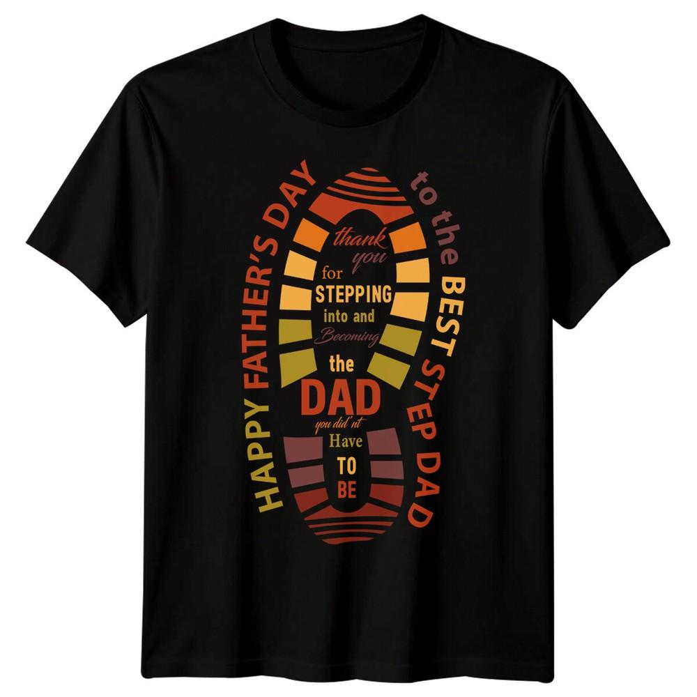

Mens Footprint Thank You Step Dad Funny Fathers Day T-Shirt Tee Best Daddy #FD XL
