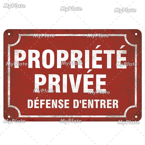 [MaPalte] Vintage French Warning Sign Metal Sign Tin Sign Decoration Plaque Home Wall Door Decor Bar Sign Home Plate Poster