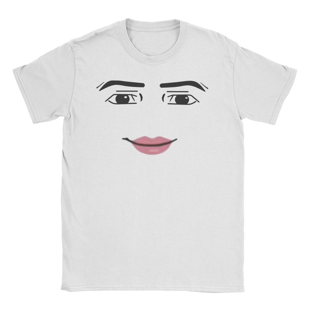 Men Womens TShirts Game Robot Face Leisure 100 Cotton Tees Short Sleeve Anime T Shirt Crew Neck Clothing Graphic Printed