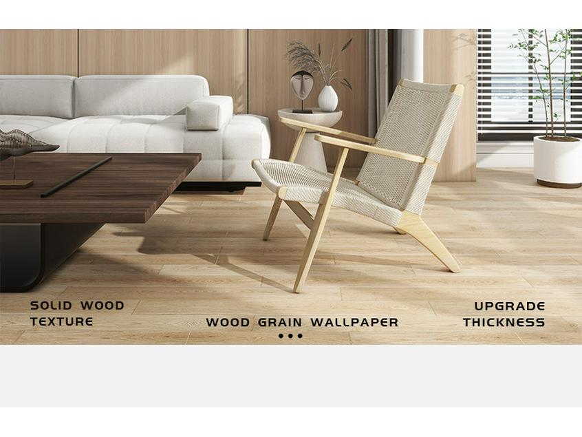 Wood Veneer Self-Adhesive Wallpaper: Thick, Soft, Imitation Wood Grain for Doors, Tables, and Furniture Renovation.