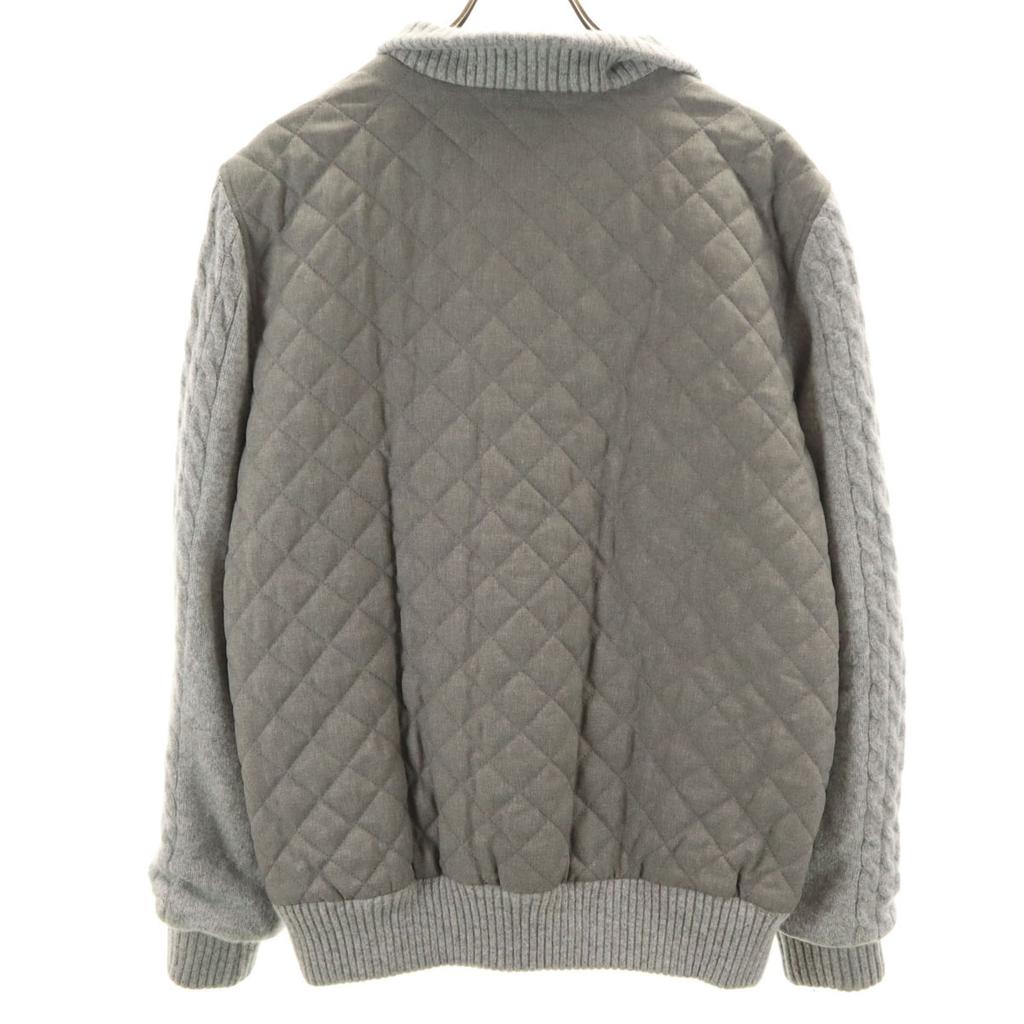 mila schon Quilted switching Knit jacket 48 gray Men's Used