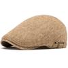 HT4737 Mens Berets Women Spring Summer Breathable Linen Beret Cap Artist Painter Beret Hat Male Female Adjustable Ivy Flat Caps