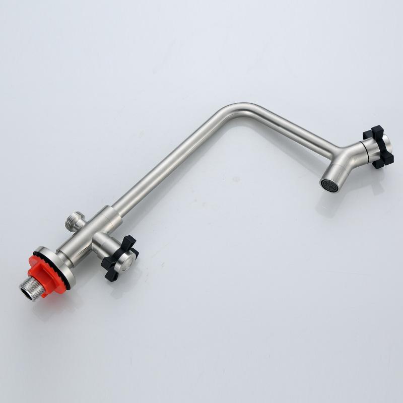 Fregadero de Cocina de Acero Inoxidable 304 Grifo de Agua Fría Pistola de Pulverización Multifunción Grifo de Agua Fría Individual Grifo para Piscina de Balcón