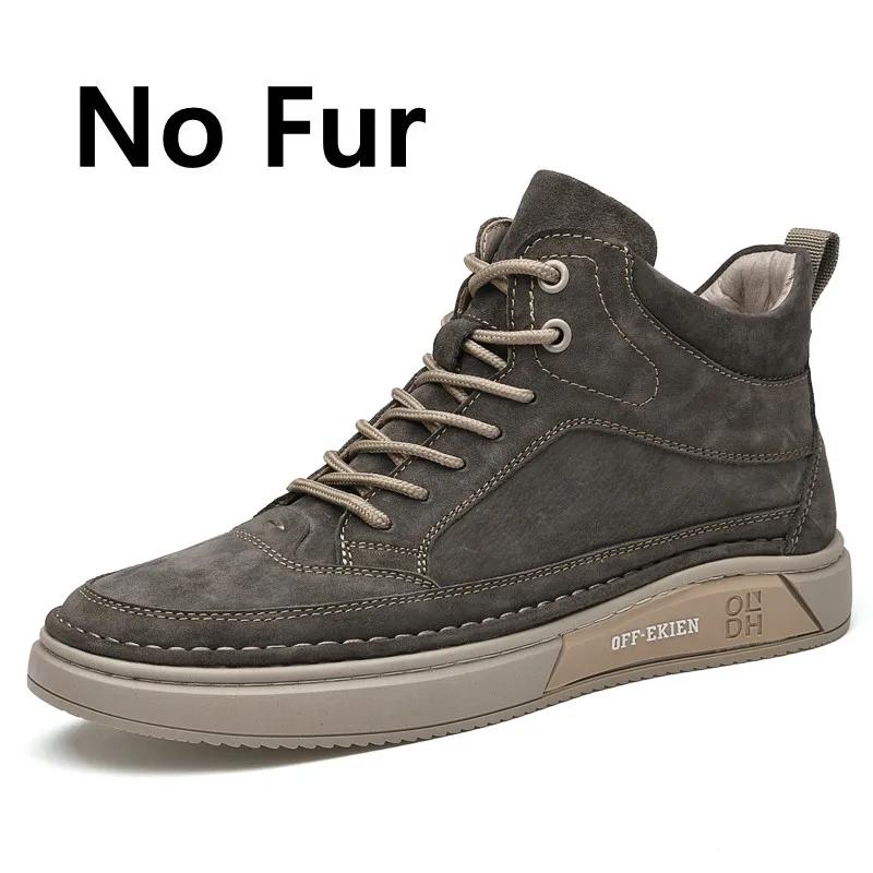 Heren Laarzen Ademend Leer Mesh Hoge Top Casual Laarzen Woestijn Werkschoenen Heren Buitenschoenen Motorcrosslaarzen 39 black