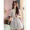 Preppy Style Striped Shirt Dress Women's Summer Casual New Miu Waist Small Short Skirt