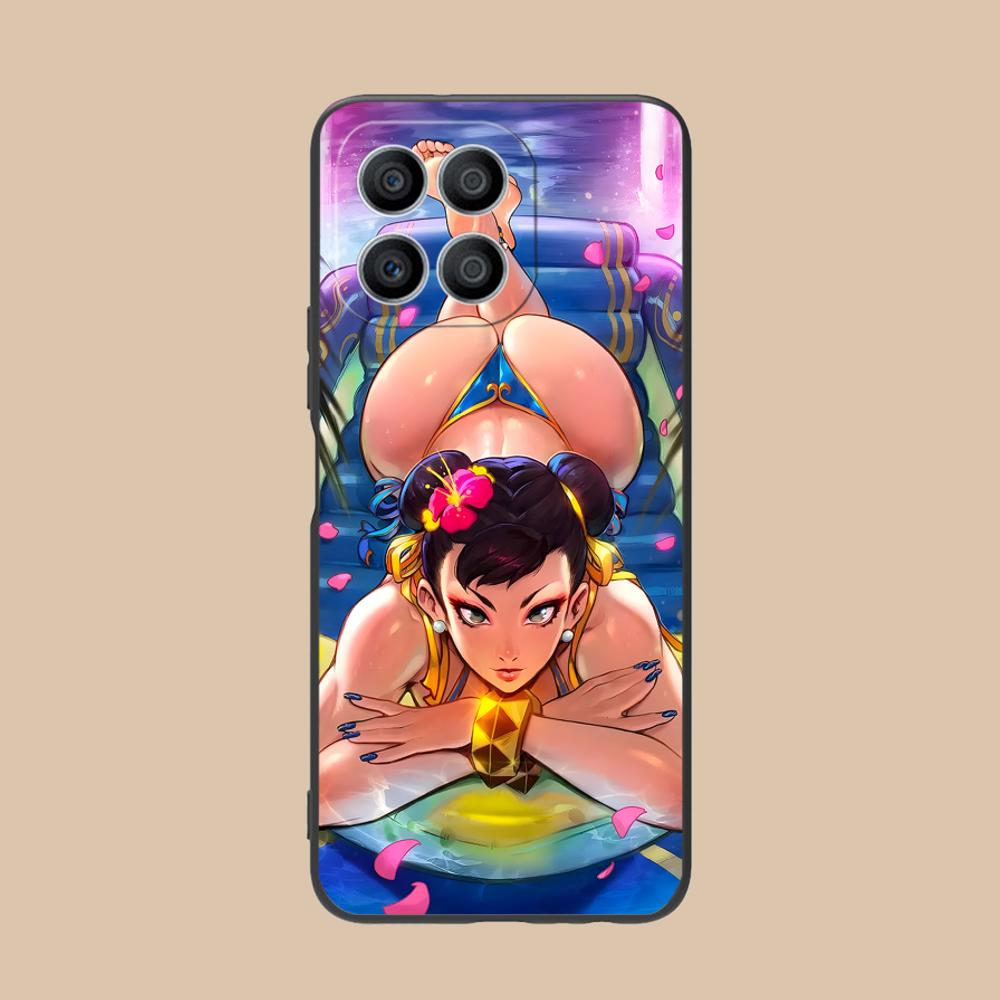 Street Fighter Chunli Phone Case for Honor 90 80 70 60 50 30 20 10 9 8 7 Pro S SE Lite 5G Colorful Printing Cover Pretty Cover