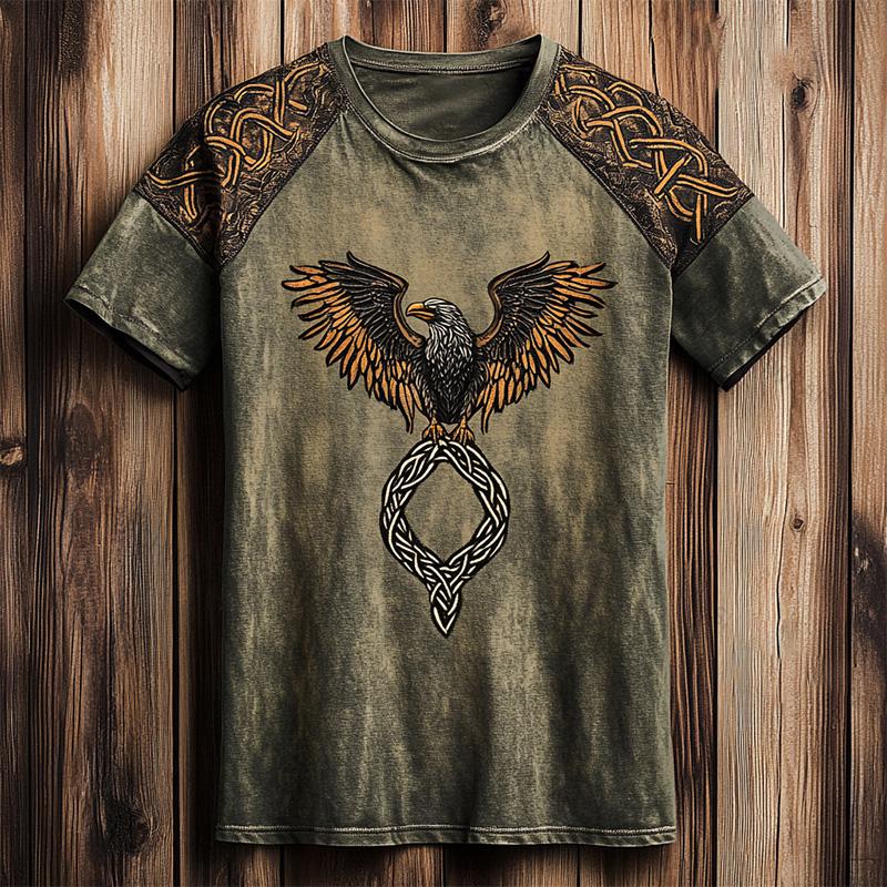 

2026 New Vintage Tribal-Inspired 3D Print T-Shirt Mens Fashion Crew Neck T-Shirt Outdoor Streetwear Oversized Short-Sleeve Shirt S