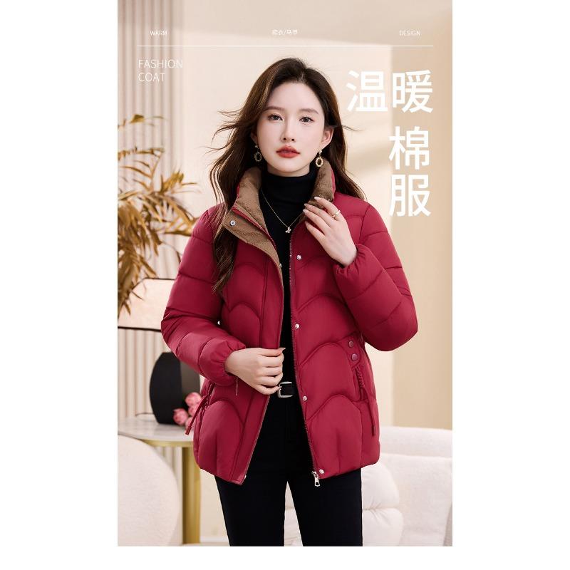 

Большого размера короткая хлопковая одежда женская новая зима популярна сегодня, куртка с темпераментом, тренд XXXL красный