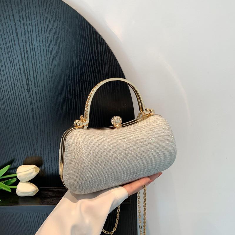 Autumn New Style Evening Party Clutch Gentle Ladylike High-end Light Luxury Niche Evening Dress Bag Single Shoulder Bag Women