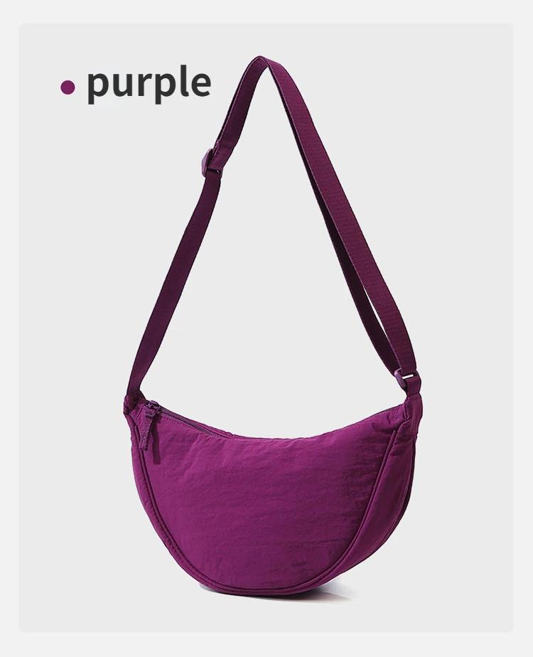 

New Color Women s Nyl Shoulder Bag Casual Sports Female Hobos Crossbody Bags Fashi Large Female Fanny Pack Purse Handbags фіолетовий