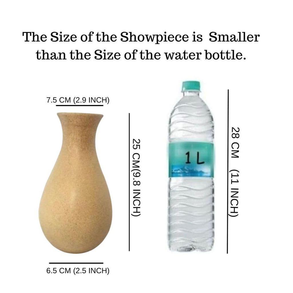 1 Pc Wooden Vase for Home Decor | Decorative Aesthetic Showpiece for Living Room, Bedroom, Office, Balcony, Center Table | Lightweight,