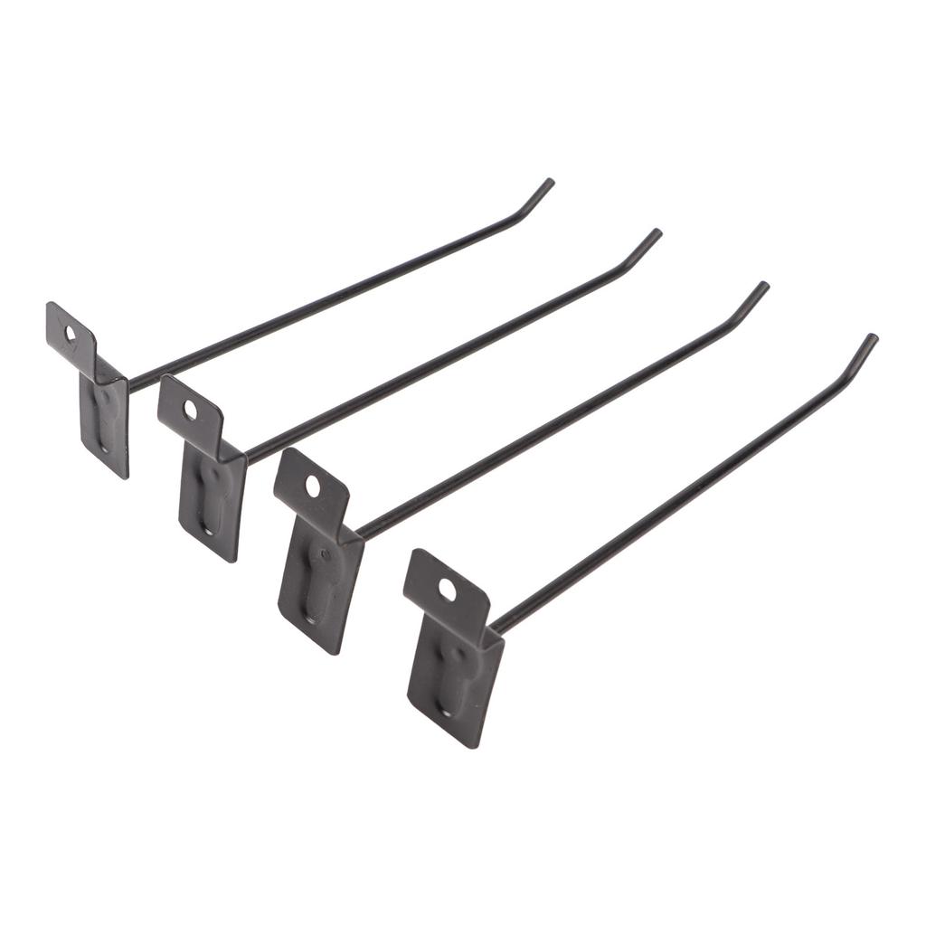 30PCS Panel Hooks Black Slatwall Hanger Thickened Easy Installation Anti Rust Display Pegs for