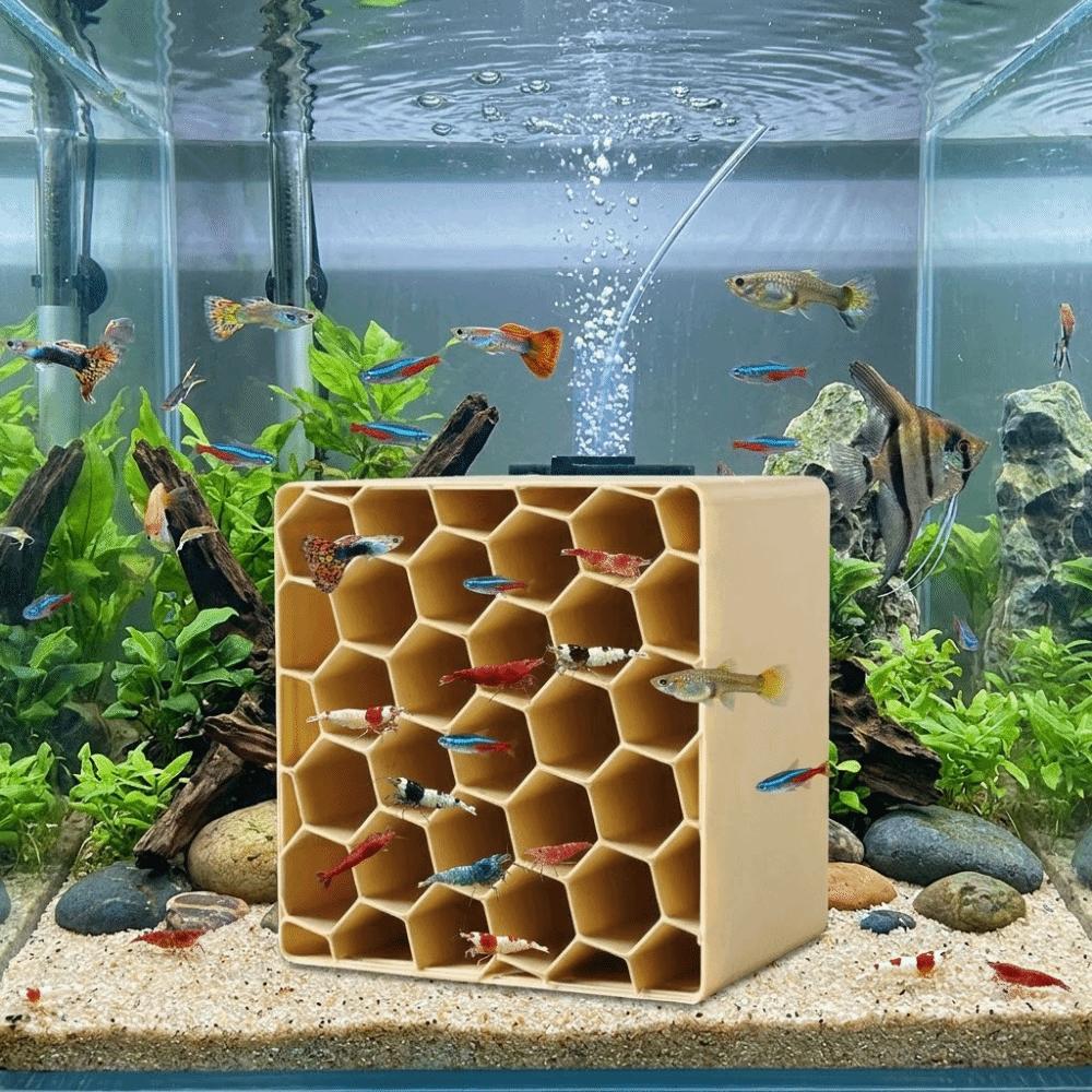 3D-gedruckte Aquarienhöhle Unterschlupf Natürliche Optik Kunststoff Garnelenversteck Ausgehöhlte Fischbehälterdekorationen